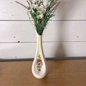 Vintage Ceramic Vase - Floral Motif